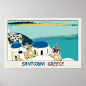 Afbeelding Santorini, Grieks Briefkaart Poster (Voorkant)