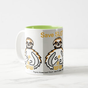 Afbeelding - Save SLOTHS - Wildlife warrior - Natu Tweekleurige Koffiemok