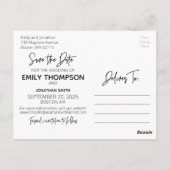 Afbeelding Save the Date Briefkaart, twee foto's Briefkaart (Achterkant)