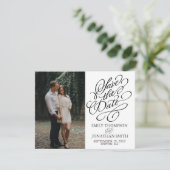 Afbeelding Save the Date Kaart Verticaal, Kalligra (Staand voorkant)