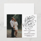 Afbeelding Save the Date Kaart Verticaal, Kalligra (Voorkant / Achterkant)