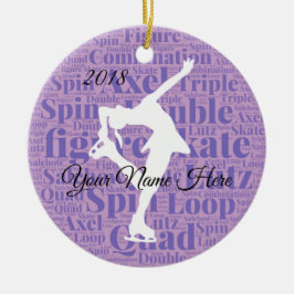 Afbeelding Schaats Aangepaste versiering Keramisch Ornament