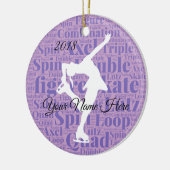 Afbeelding Schaats Aangepaste versiering Keramisch Ornament (Links)