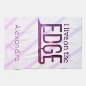 Afbeelding schaats handdoek live op rand roze paar (Horizontaal)