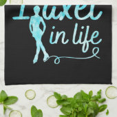 Afbeelding Schaats handdoekas - ingevroren blauw Theedoek (Gevouwen)