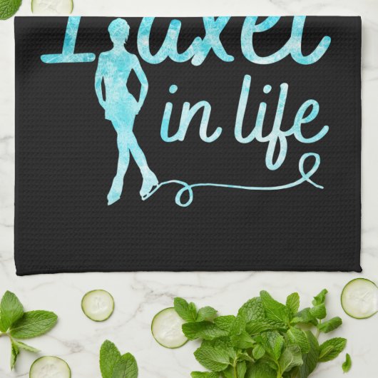 Afbeelding Schaats handdoekas - ingevroren blauw Theedoek (Gevouwen)