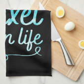 Afbeelding Schaats handdoekas - ingevroren blauw Theedoek (Quarter Fold)