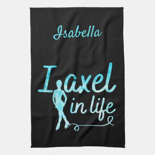 Afbeelding Schaats handdoekas - ingevroren blauw Theedoek (Verticaal)