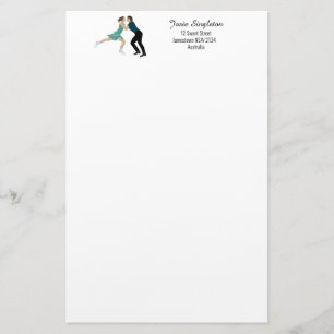 Afbeelding schaatsen briefpapier