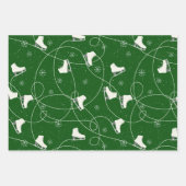 Afbeelding Schaatsen die op 3 kleuren schaatsen Inpakpapier Vel (Voorkant 2)