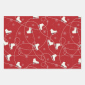 Afbeelding Schaatsen die op 3 kleuren schaatsen Inpakpapier Vel (Voorkant)