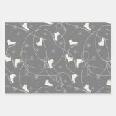 Afbeelding Schaatsen die op 3 kleuren schaatsen Inpakpapier Vel (Voorkant 3)