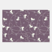 Afbeelding Schaatsen die op 3 kleuren schaatsen Inpakpapier Vel (Voorkant)