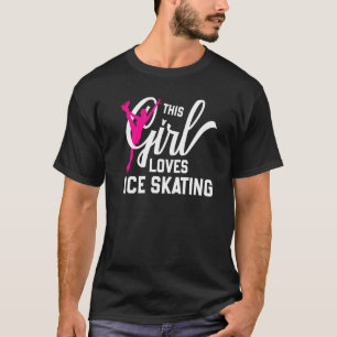 Afbeelding schaatsen Dit meisje houdt van ijsschaa T-shirt