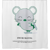 Afbeelding schaatsen douchegordijn (Voorkant)