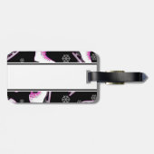 Afbeelding schaatsen - Ice Schaatsen Black en Roze Bagagelabel (Achterkant horizontaal)