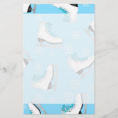 Afbeelding schaatsen - Ice Schaatsen Blue met snee Briefpapier (Voorkant)