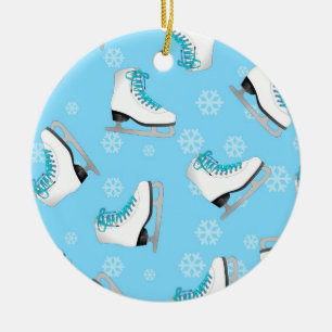 Afbeelding schaatsen - Ice Schaatsen Blue met snee Keramisch Ornament