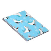 Afbeelding schaatsen - Ice Schaatsen Blue met snee Notitieboek (Rechterzijde)