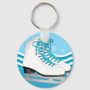 Afbeelding schaatsen - Ice Schaatsen Blue met snee Sleutelhanger