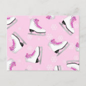 Afbeelding schaatsen - Ice Schaatsen Roze met snee Briefkaart (Voorkant)