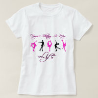 Afbeelding schaatsen is mijn leven - PINK & BLACK