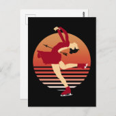 Afbeelding schaatsen - kunst van ijsdansen briefkaart (Voorkant / Achterkant)