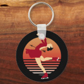 Afbeelding schaatsen - kunst van ijsdansen sleutelhanger (Voorkant)