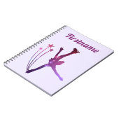 Afbeelding schaatsen Notitieboek - Paars Arabesque (Linkerzijde)