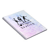 Afbeelding schaatsen notitieboek - Roze naar blauw (Rechterzijde)