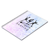 Afbeelding schaatsen notitieboek - Roze naar blauw (Linkerzijde)