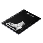 Afbeelding schaatsen notitieboek - zilveren ster (Linkerzijde)