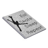 Afbeelding schaatsen notitieboek - zilvervet Schaa (Rechterzijde)