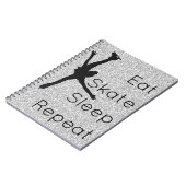 Afbeelding schaatsen notitieboek - zilvervet Schaa (Linkerzijde)