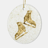 Afbeelding schaatsen ornament - Goudsterren (vrouw (Links)