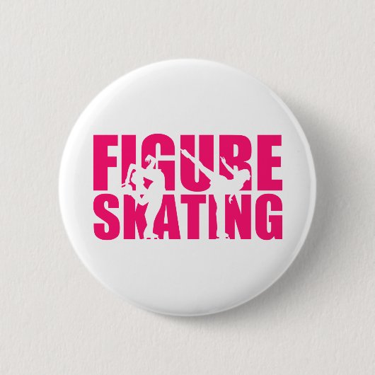 Afbeelding schaatsen ronde button 5,7 cm (Voorkant)