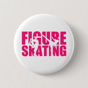 Afbeelding schaatsen ronde button 5,7 cm