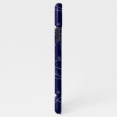 Afbeelding Schaatsen schaatsen op donkerblauw iPhone Hoesje (Rechterkant)