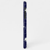 Afbeelding Schaatsen schaatsen op donkerblauw iPhone Hoesje (Linkerkant)