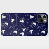 Afbeelding Schaatsen schaatsen op donkerblauw iPhone Hoesje (Achterkant horizontaal)