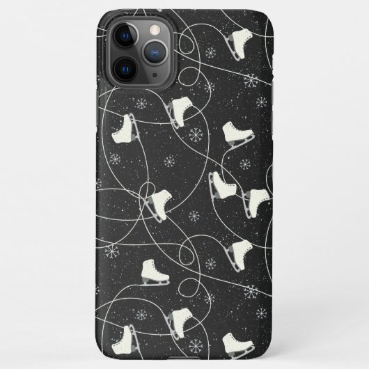 Afbeelding Schaatsen schaatsen op donkergrijs iPhone Hoesje (Achterkant)