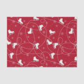 Afbeelding Schaatsen schaatsen op helder rood Tissuepapier (Voorkant)