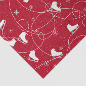 Afbeelding Schaatsen schaatsen op helder rood Tissuepapier (Detail)