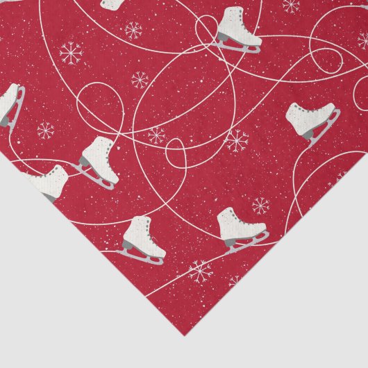 Afbeelding Schaatsen schaatsen op helder rood Tissuepapier (Detail)