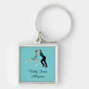 Afbeelding schaatsen sleutelhanger