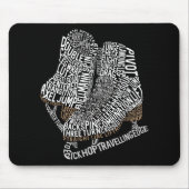 Afbeelding Schaatsen Word Art Ice Dance Muismat (Voorkant)