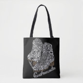 Afbeelding Schaatsen Word Art Ice Dance Tote Bag (Voorkant)