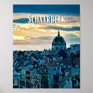Afbeelding Schaerbeek België Foto van Vintage Poster