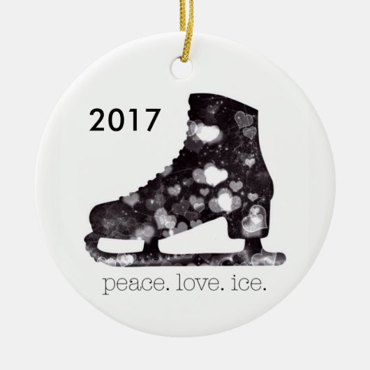 Afbeelding Schatende sierse vredes-ijs Keramisch Ornament (Voorkant)