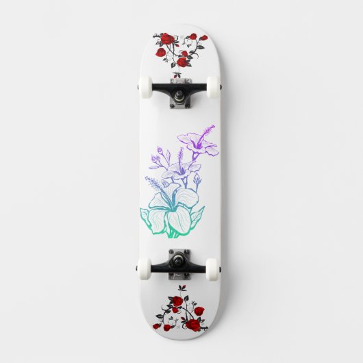 Afbeelding schattige Fantasy Flowers Persoonlijk Skateboard (Voorkant)